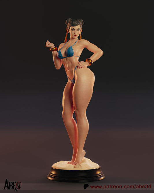 Chun Li SF 6 Bikini - Unassembled and Unpainted Garage Kit - Model Designed by Abe3d