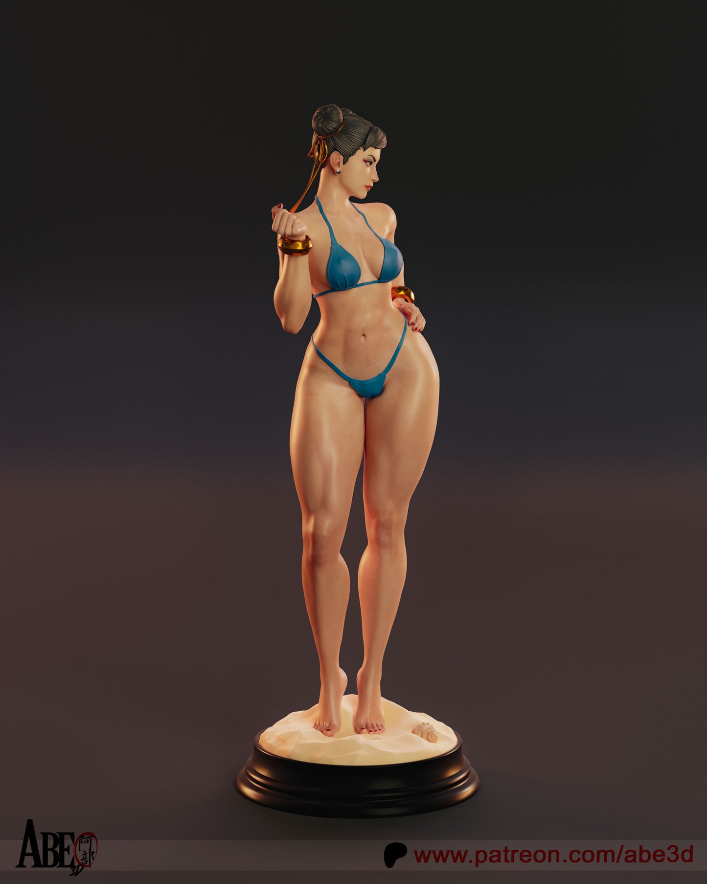 Chun Li SF 6 Bikini - Unassembled and Unpainted Garage Kit - Model Designed by Abe3d