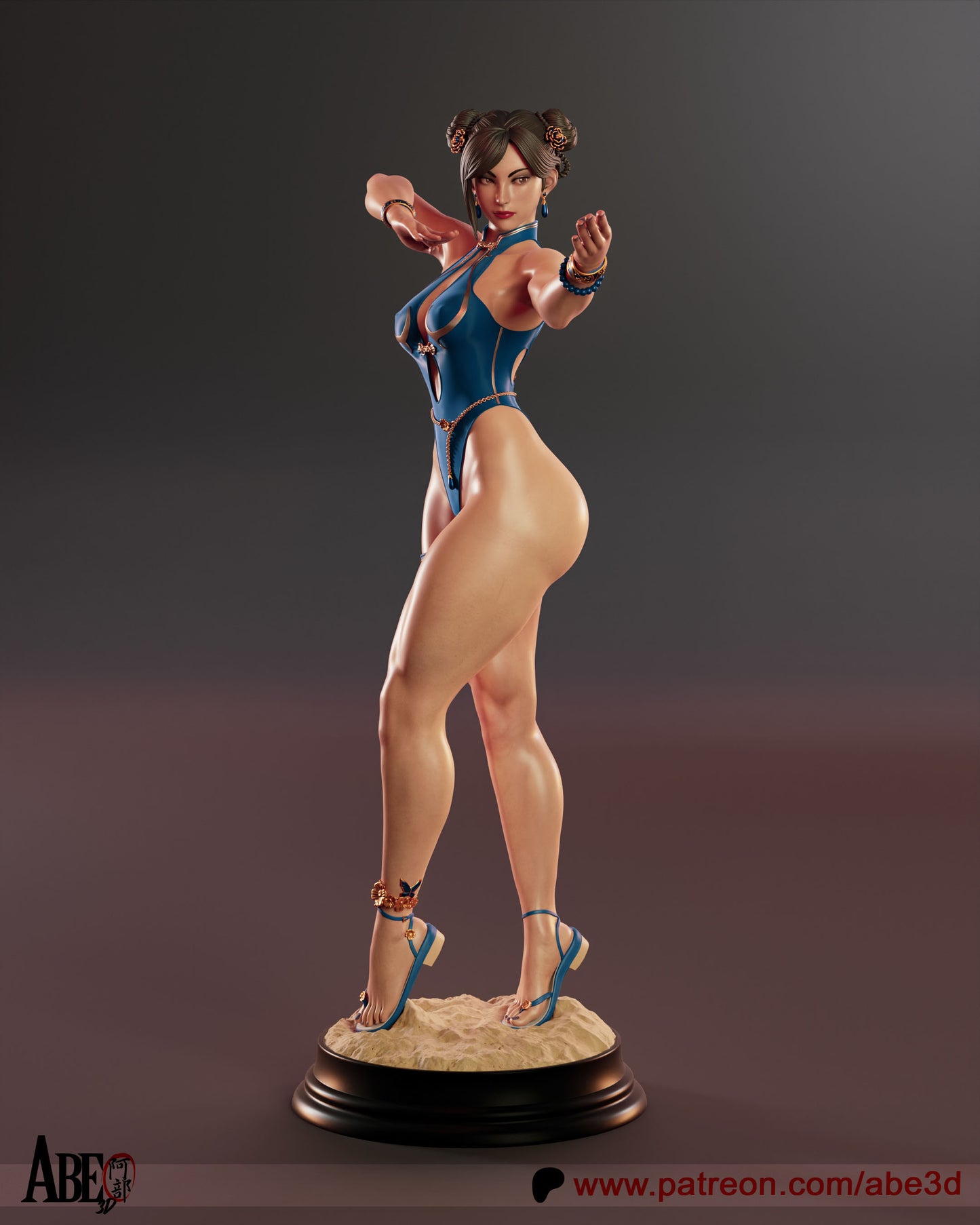 Chun-Li SF6 Outfit CST4 - Unassembled and Unpainted Garage Kit - Model Designed by Abe3D