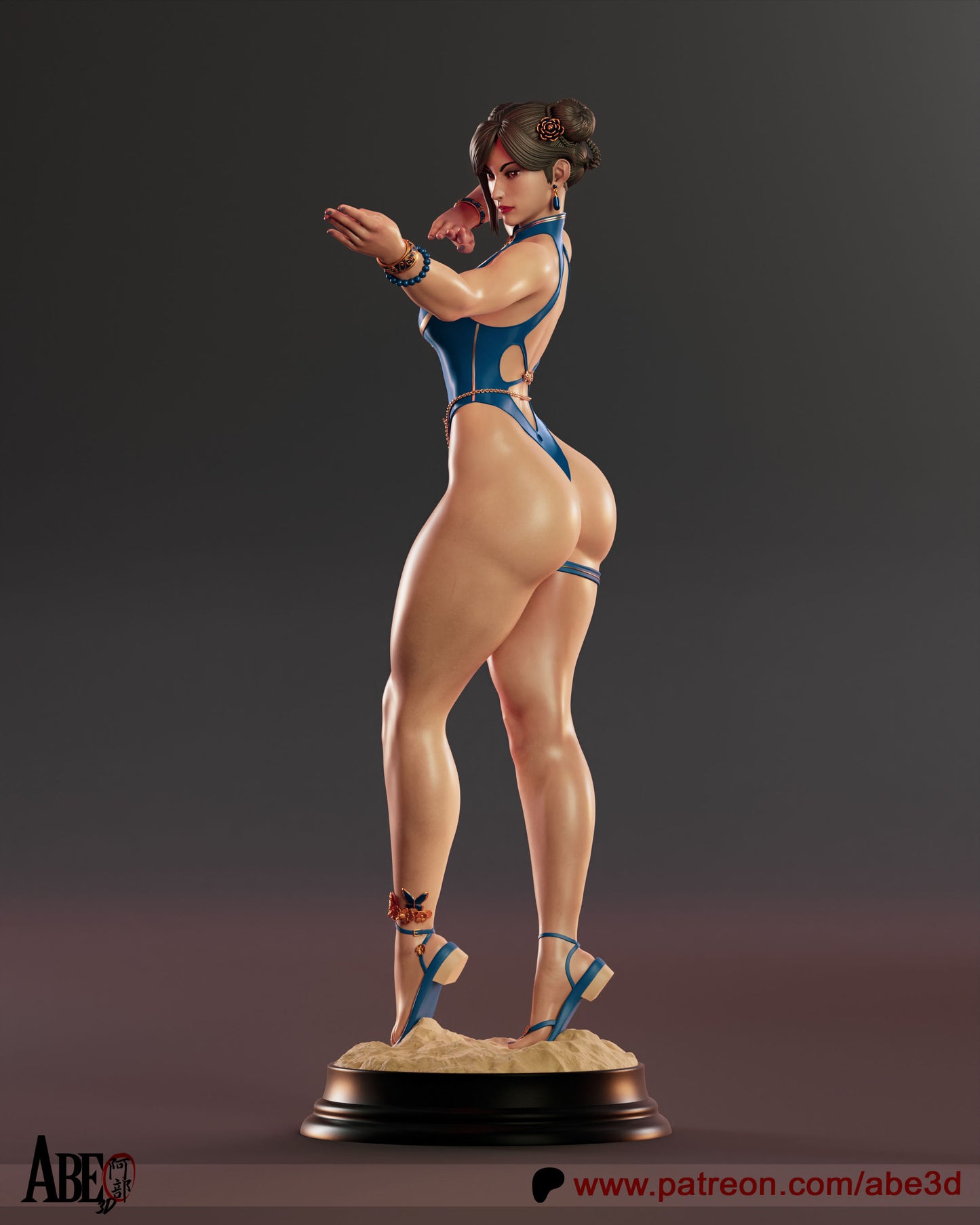 Chun-Li SF6 Outfit CST4 - Unassembled and Unpainted Garage Kit - Model Designed by Abe3D