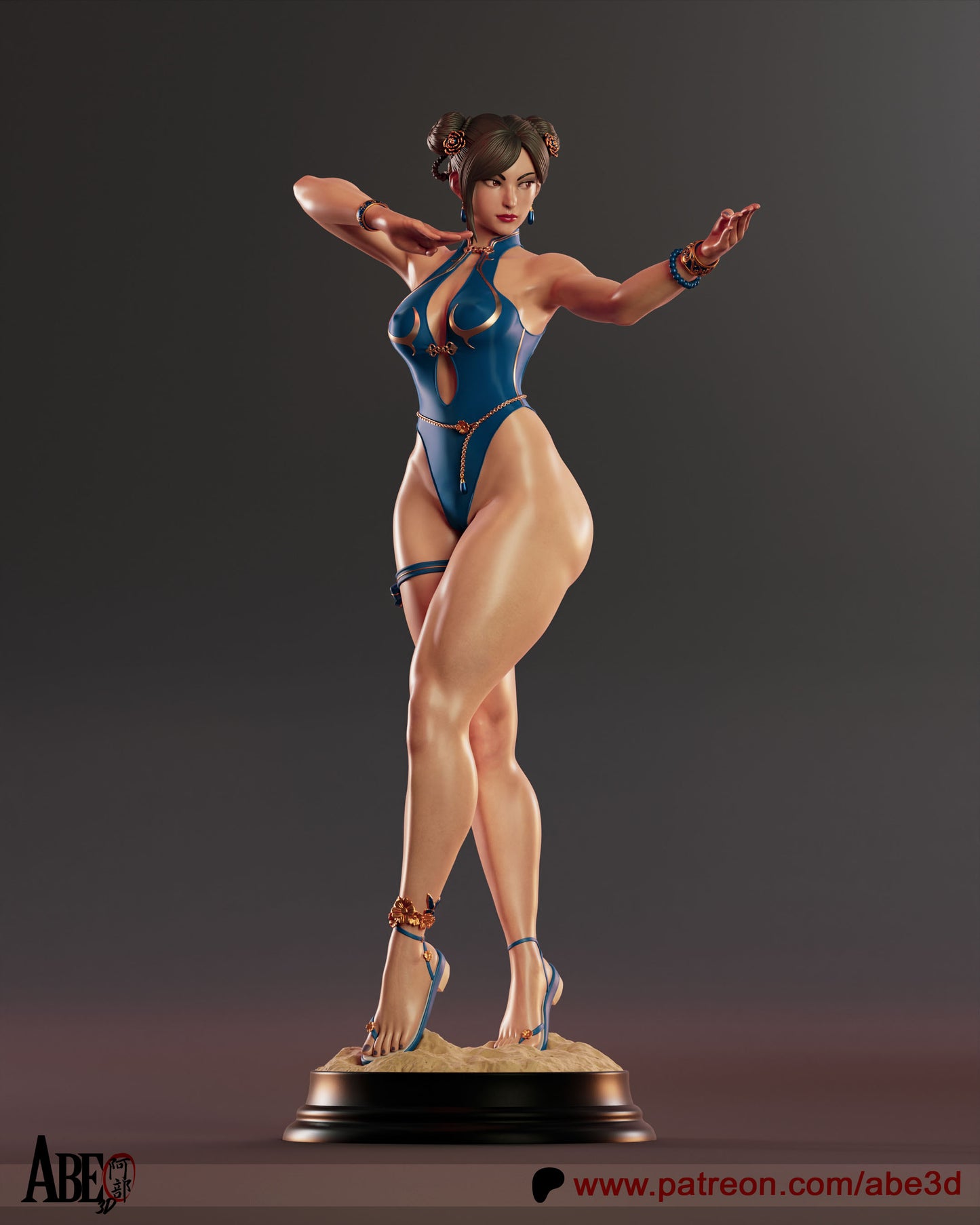 Chun-Li SF6 Outfit CST4 - Unassembled and Unpainted Garage Kit - Model Designed by Abe3D