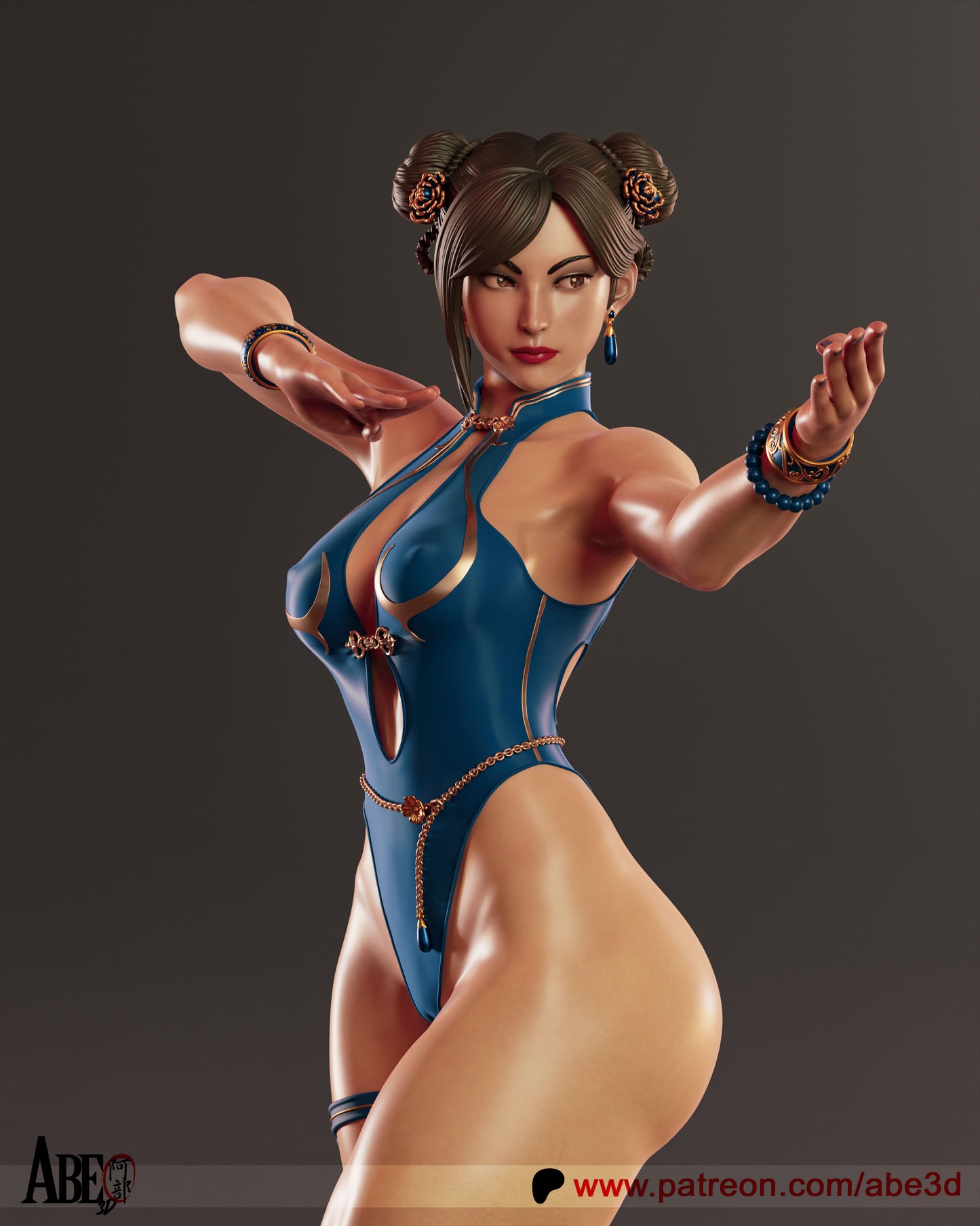 Chun-Li SF6 Outfit CST4 - Unassembled and Unpainted Garage Kit - Model Designed by Abe3D