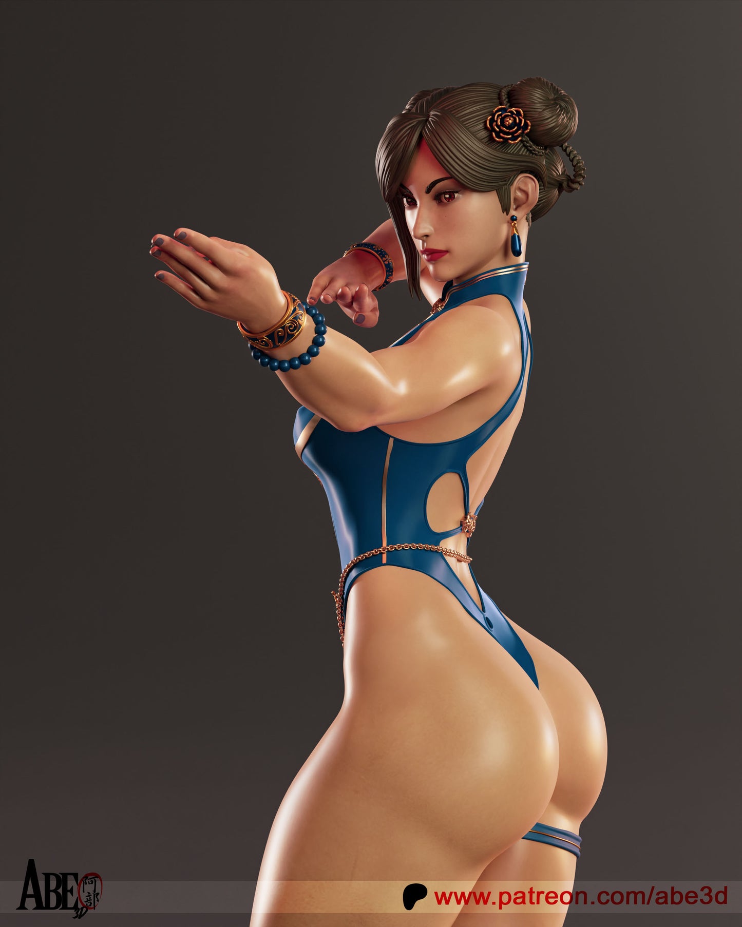 Chun-Li SF6 Outfit CST4 - Unassembled and Unpainted Garage Kit - Model Designed by Abe3D