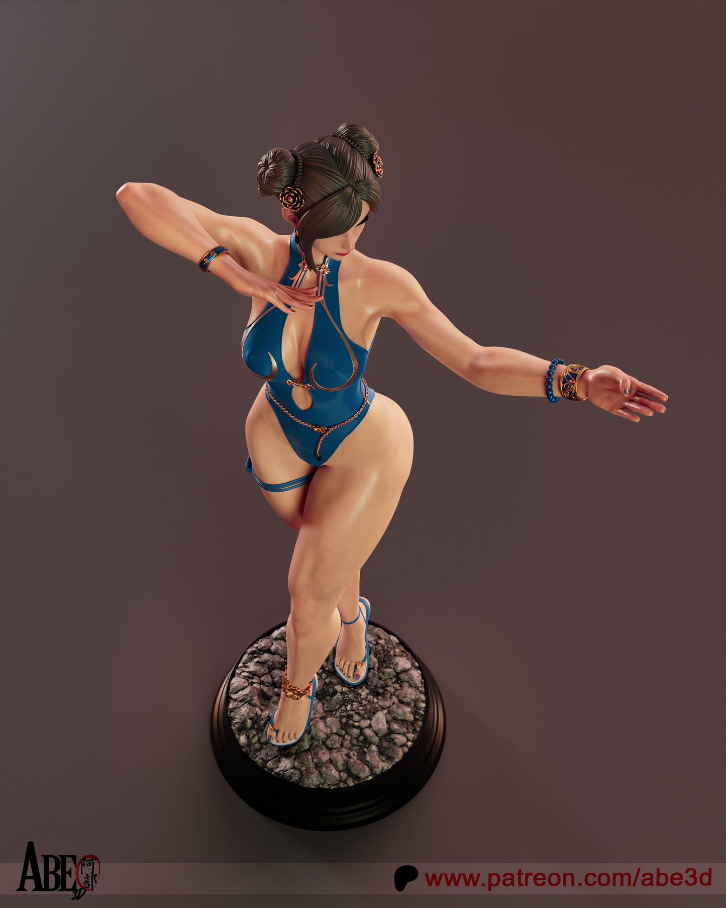Chun-Li SF6 Outfit CST4 - Unassembled and Unpainted Garage Kit - Model Designed by Abe3D