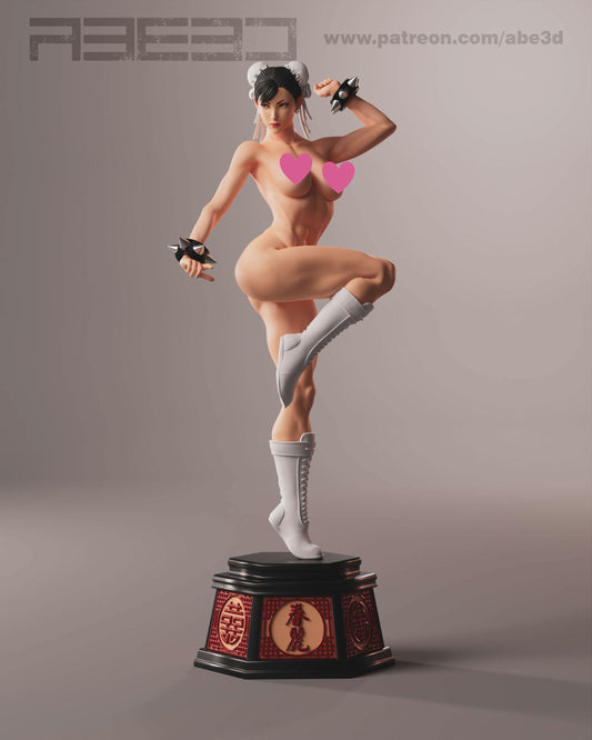 Chun- li NSFW (VARIANT PART INCLUDED) - Unassembled and Unpainted Garage Kit - Model Designed by Abe3d