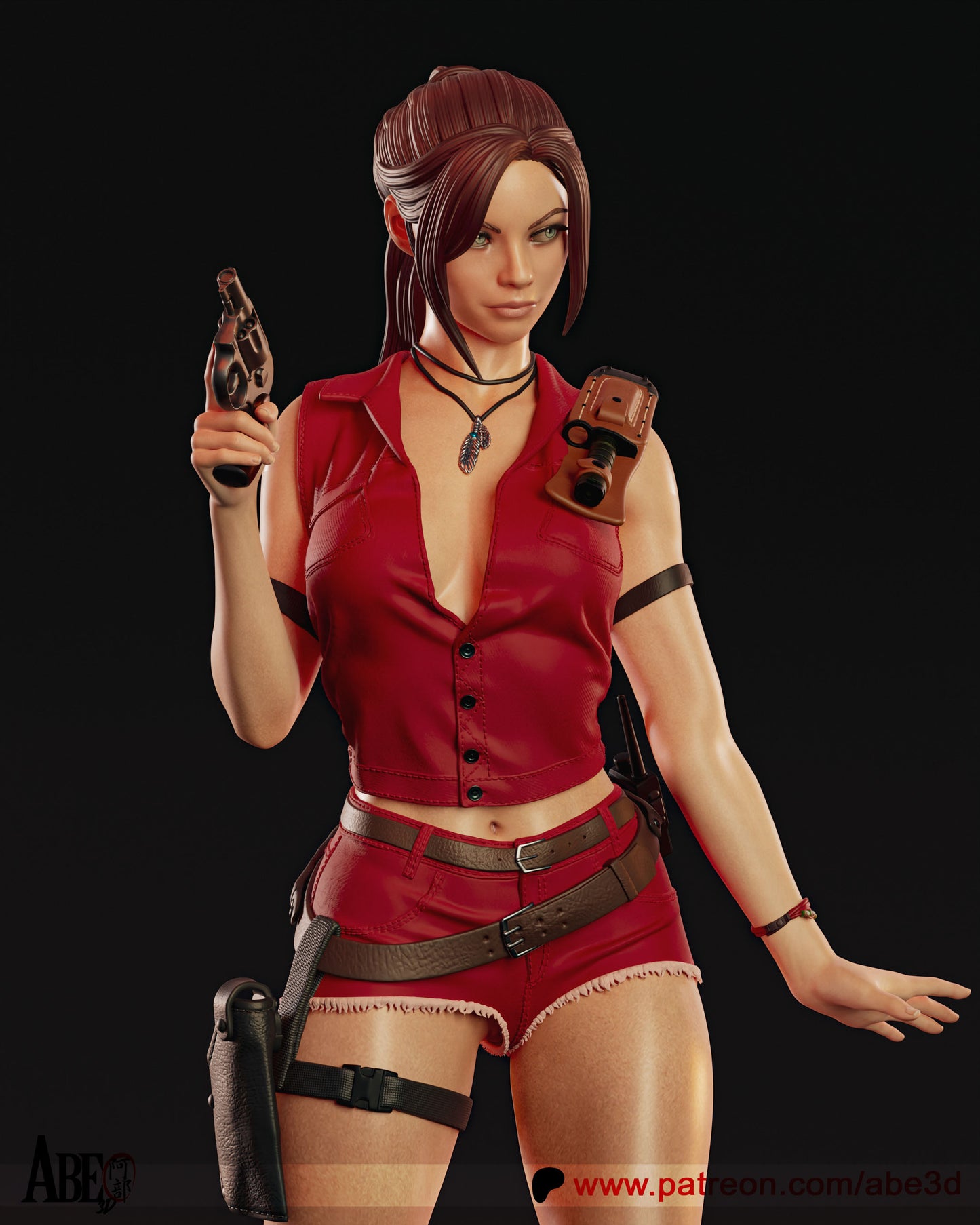 Claire (VARIANT PARTS INCLUDED) - Unassembled and Unpainted Garage Kit - Model Designed by Abe3d