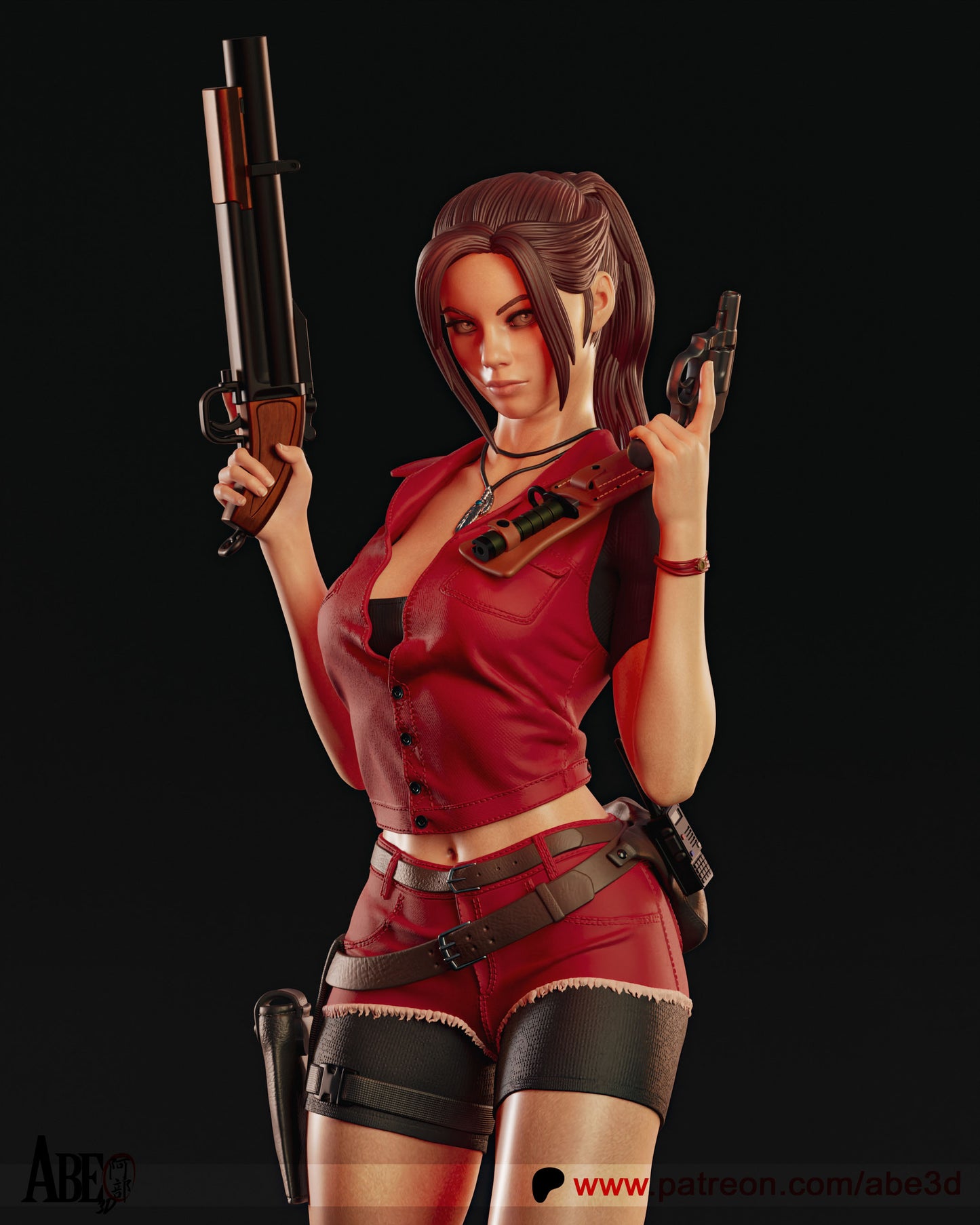 Claire (VARIANT PARTS INCLUDED) - Unassembled and Unpainted Garage Kit - Model Designed by Abe3d