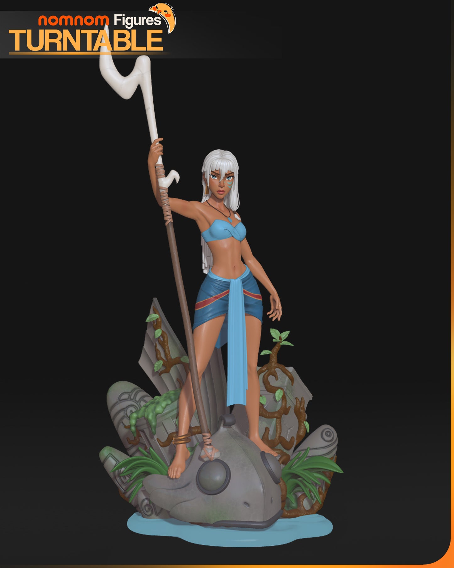 Kida - Unassembled and Unpainted Garage Kit - Model Designed by NomNom Figures