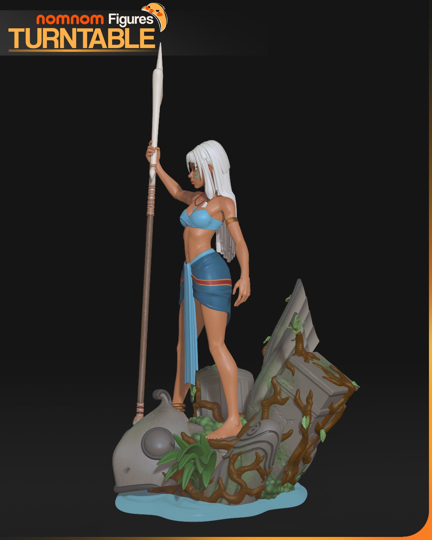 Kida - Unassembled and Unpainted Garage Kit - Model Designed by NomNom Figures