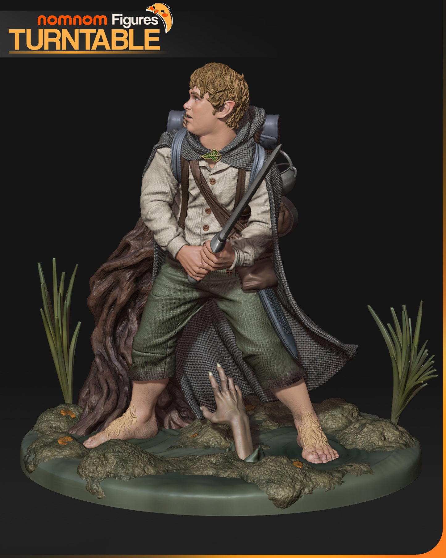 Samwise Gamgee - Unassembled and Unpainted Garage Kit - Model Designed by NomNom Figures