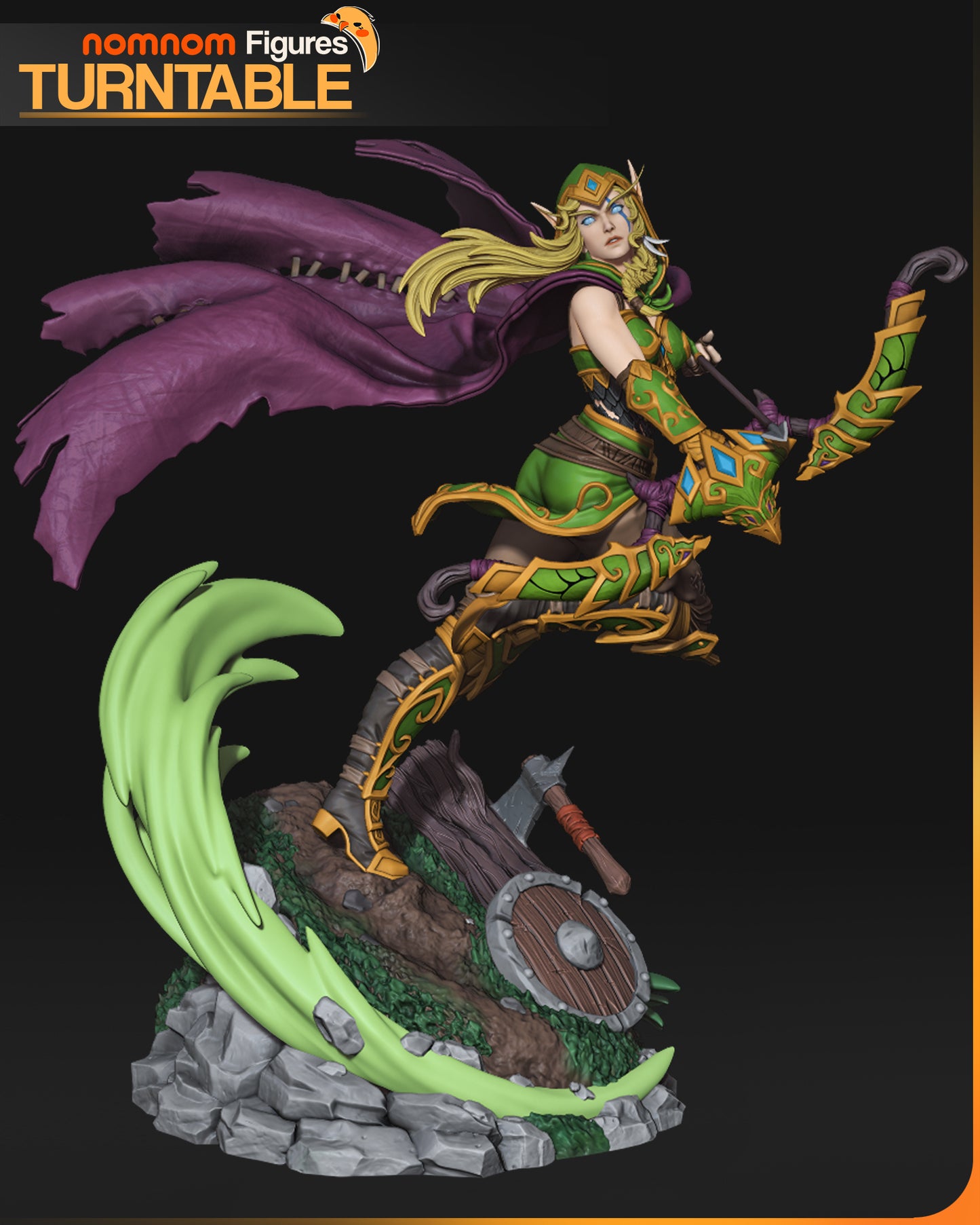 Alleria Windrunner - Unassembled and Unpainted Garage Kit - Model Designed by NomNom Figures