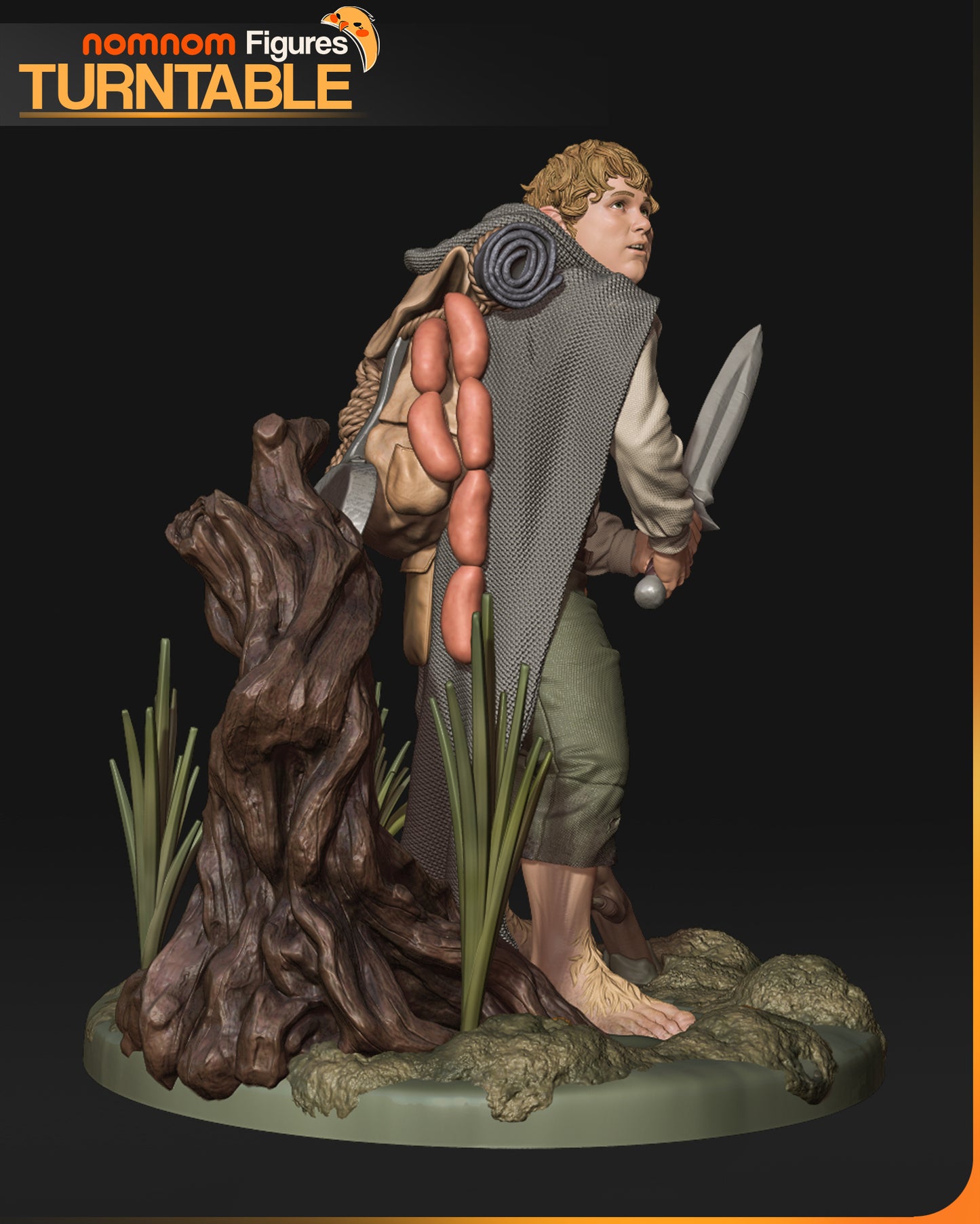Samwise Gamgee - Unassembled and Unpainted Garage Kit - Model Designed by NomNom Figures