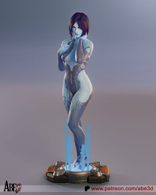 Cortana - Unassembled and Unpainted Garage Kit - Model Designed by Abe3D