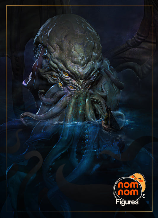Cthulu - Unassembled and Unpainted Garage Kit - Model Designed by NomNom Figures