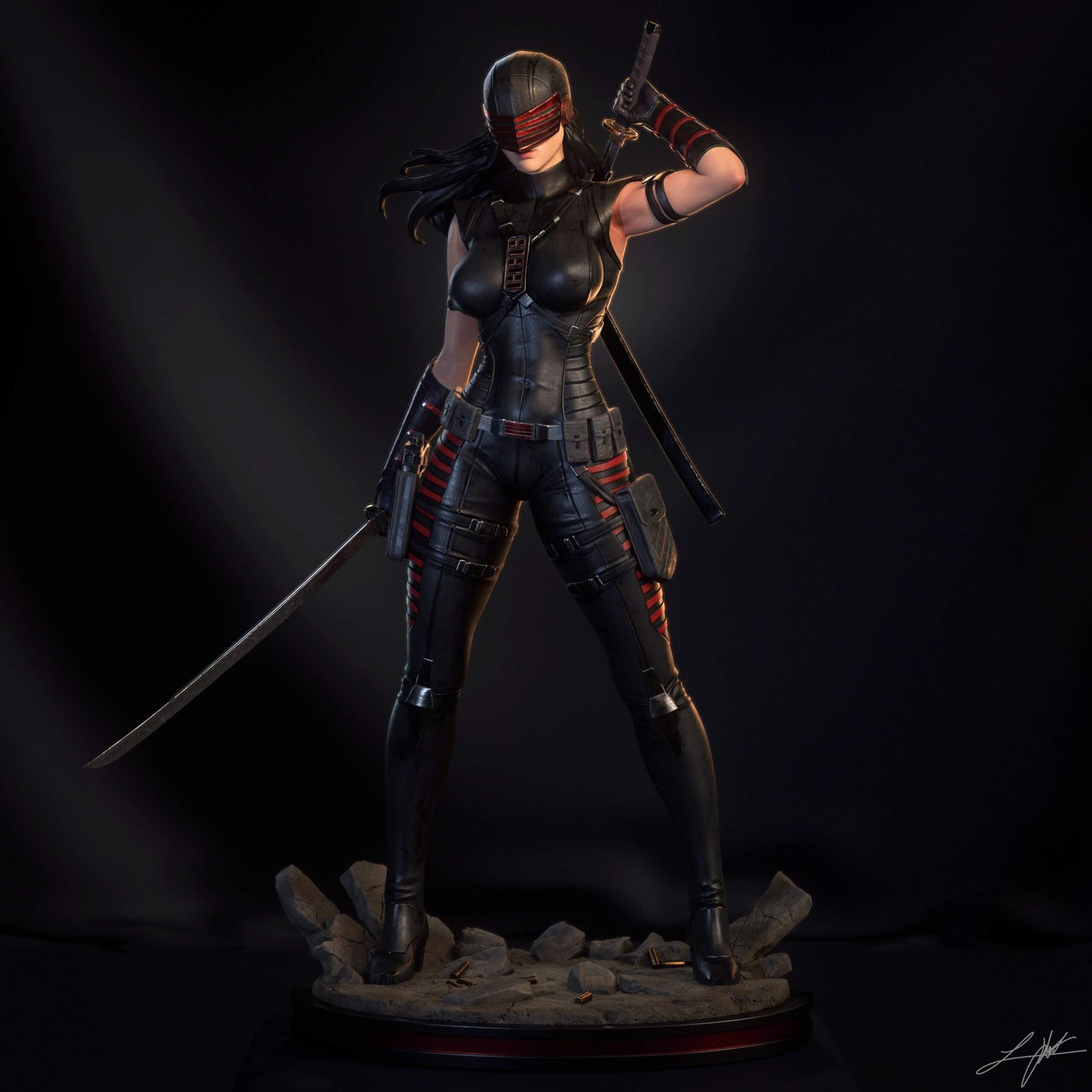 Snake Eyes II (HEAD VARIANT INCLUDED) - Unassembled and Unpainted Garage Kit Model Designed by Abe3D/Ramses