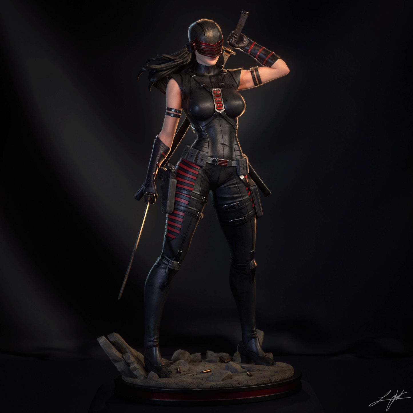 Snake Eyes II (HEAD VARIANT INCLUDED) - Unassembled and Unpainted Garage Kit Model Designed by Abe3D/Ramses
