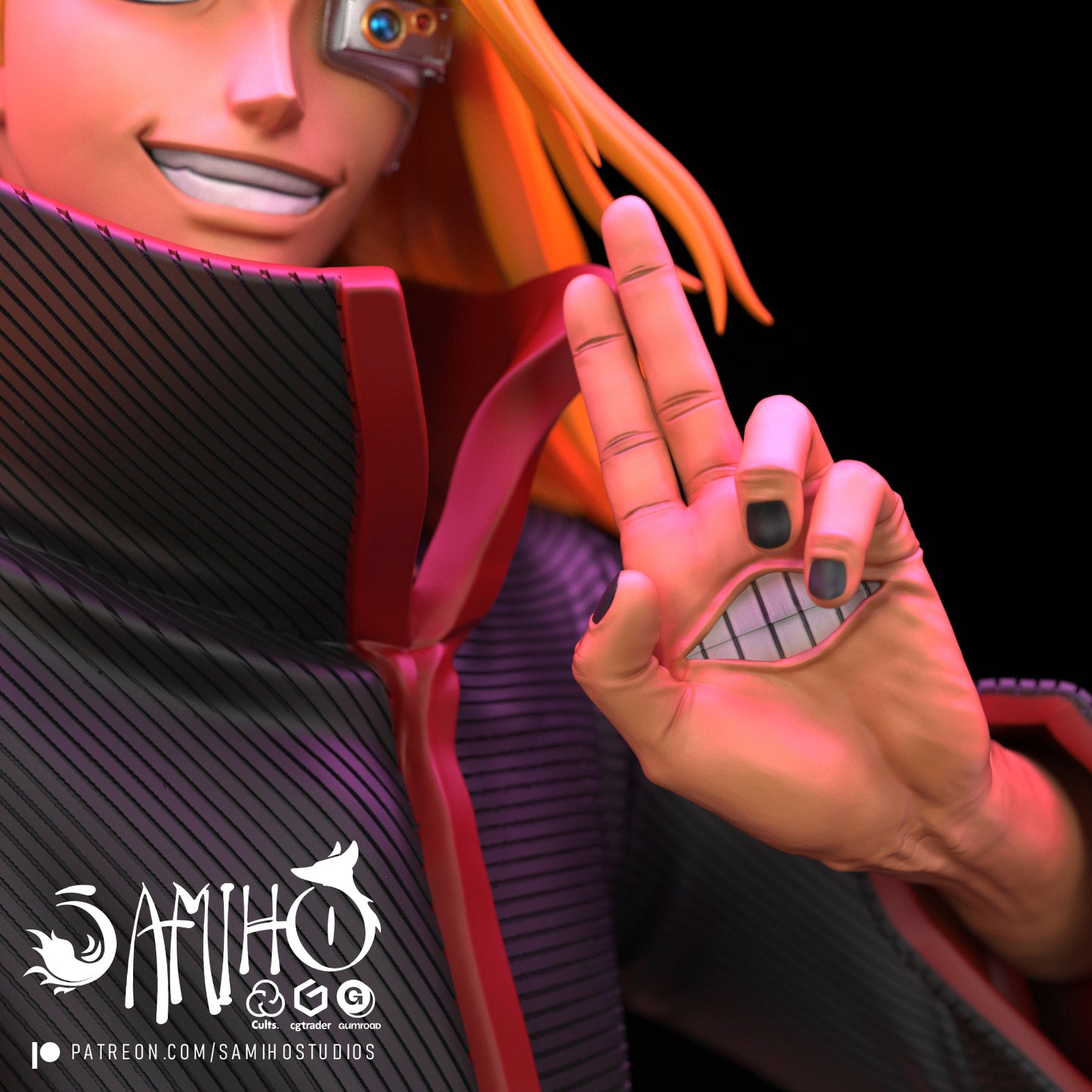 Deidara - Unassembled and Unpainted Garage Kit - Model Designed by Samiho Studios
