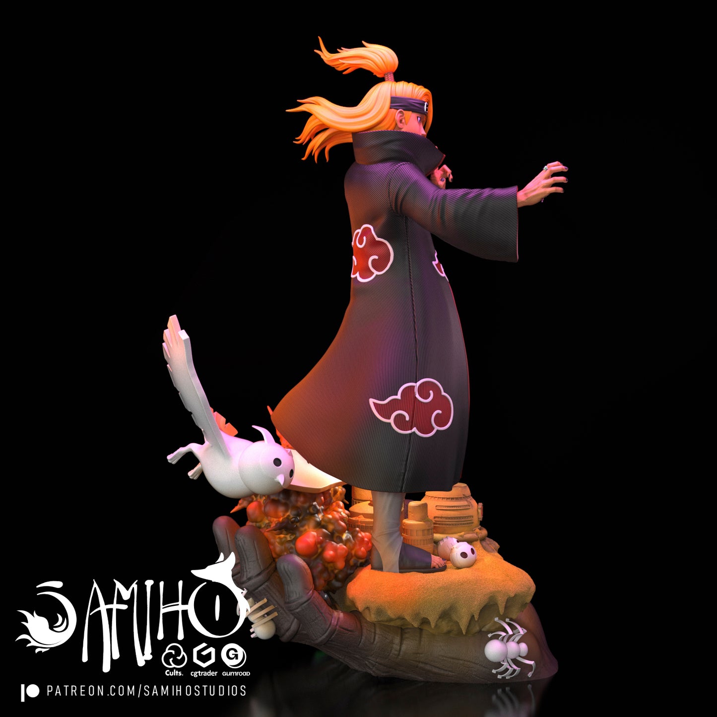 Deidara - Unassembled and Unpainted Garage Kit - Model Designed by Samiho Studios