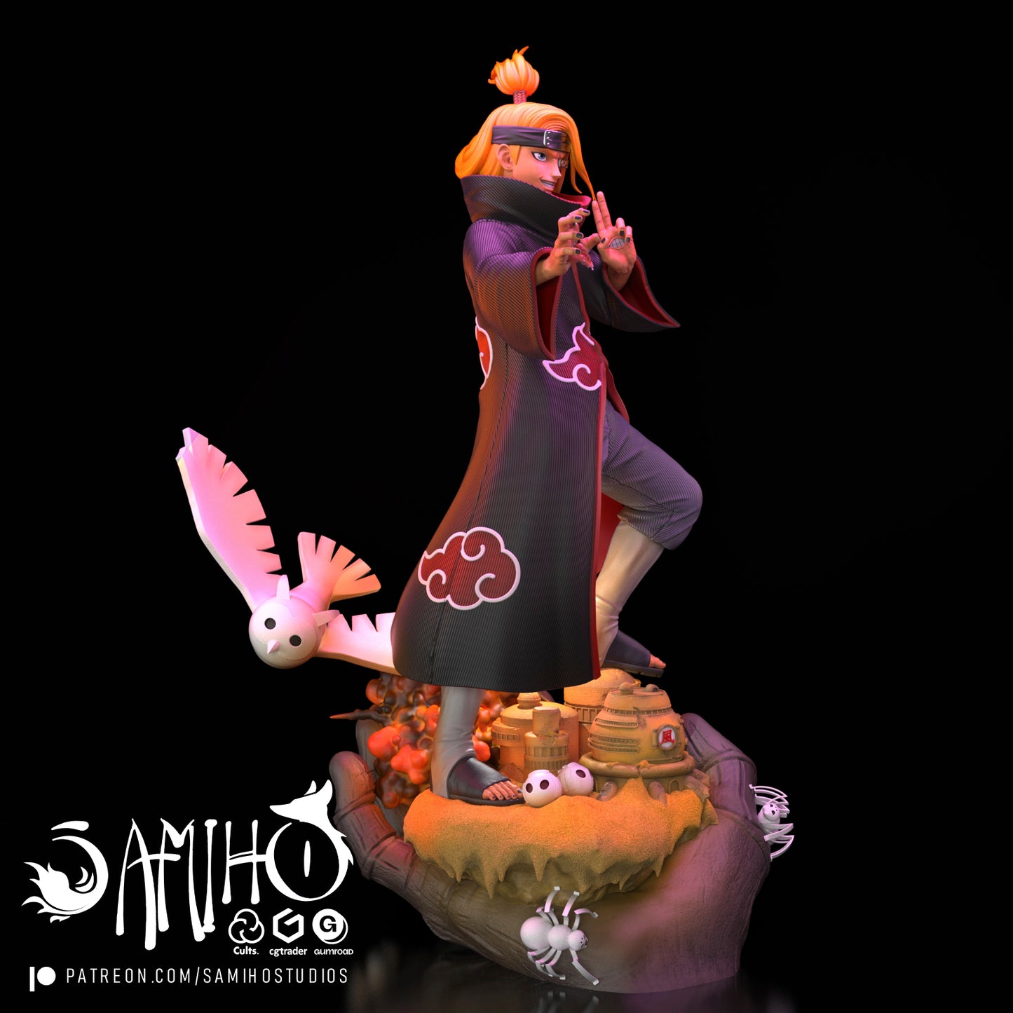 Deidara - Unassembled and Unpainted Garage Kit - Model Designed by Samiho Studios