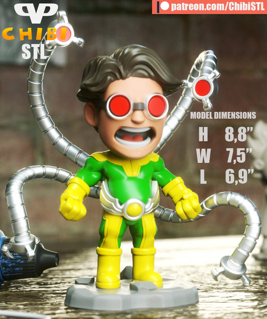 Doc Oc - Unassembled and Unpainted Garage Kit - Model Designed by ChibiSTL