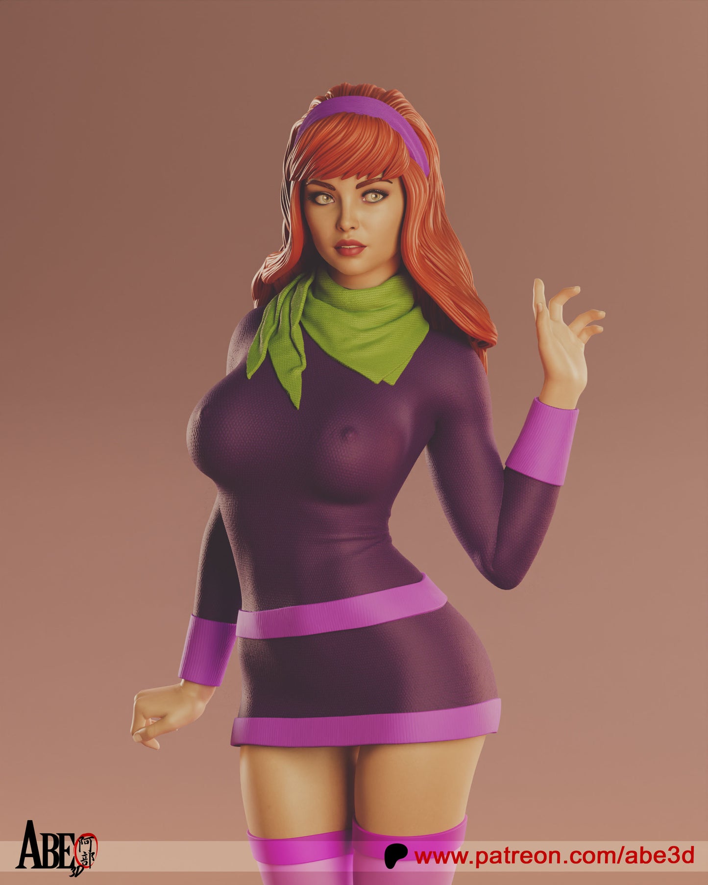 Velma and Daphne - Unassembled and Unpainted Garage Kit - Model Designed by Abe3d