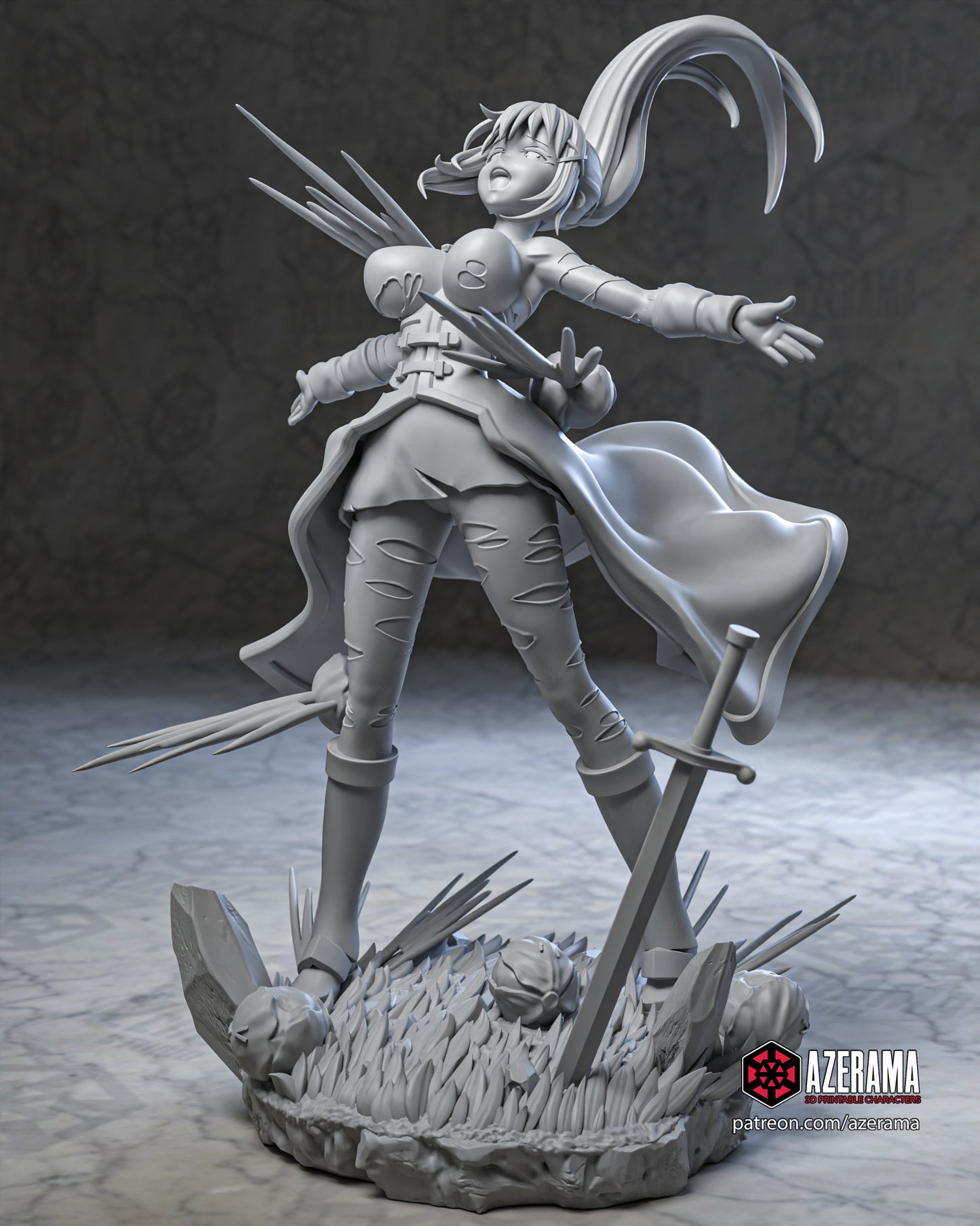 Darkness - Unassembled and Unpainted Garage Kit - Model Designed by Azerama