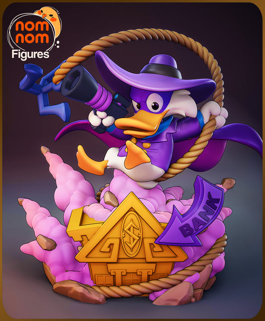 Chibi Darkwing Duck - Unassembled and Unpainted Garage Kit - Model Designed by NomNom Figures