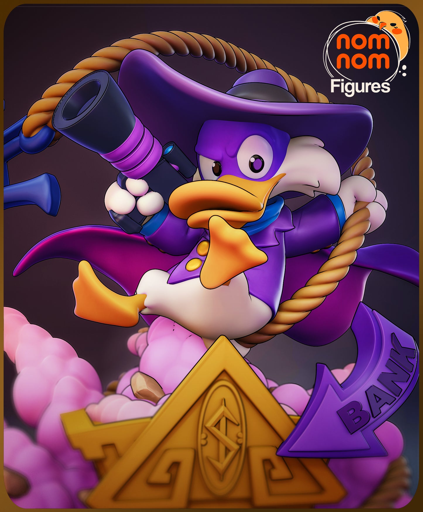 Chibi Darkwing Duck - Unassembled and Unpainted Garage Kit - Model Designed by NomNom Figures