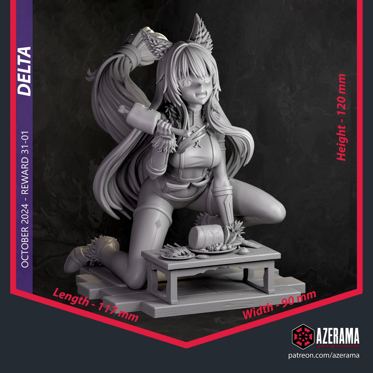Delta - Unassembled and Unpainted Garage Kit - Model Designed by Azerama