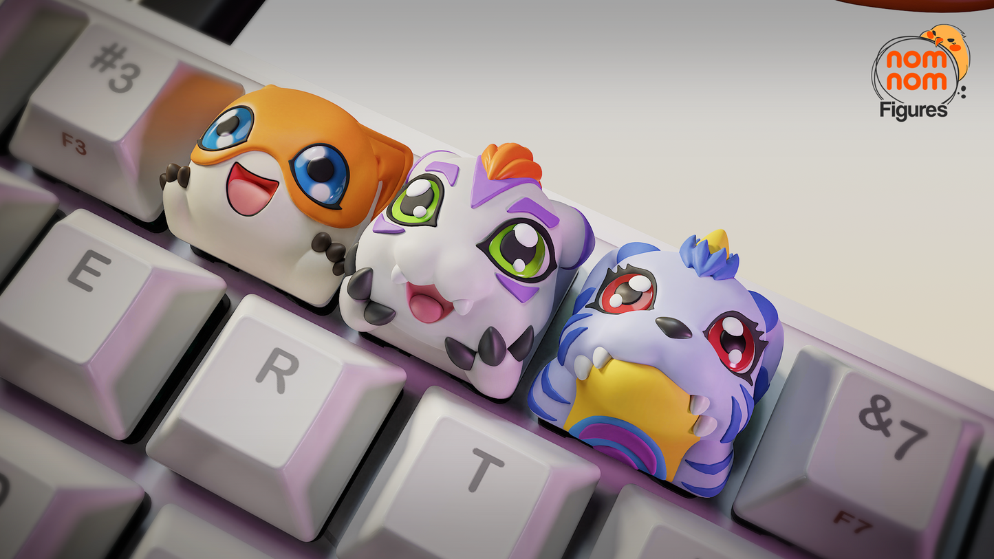 Digimon KeyCap - UNPAINTED - Model Designed by NomNom Figures