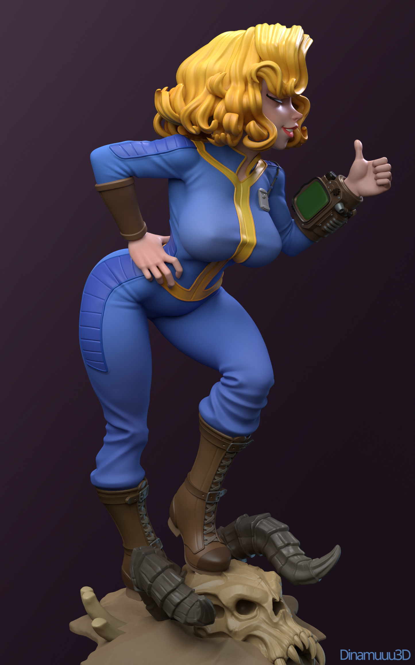 Vault Girl - Unassembled and  Unpainted Garage Kit - Model Deisgned by Azerama
