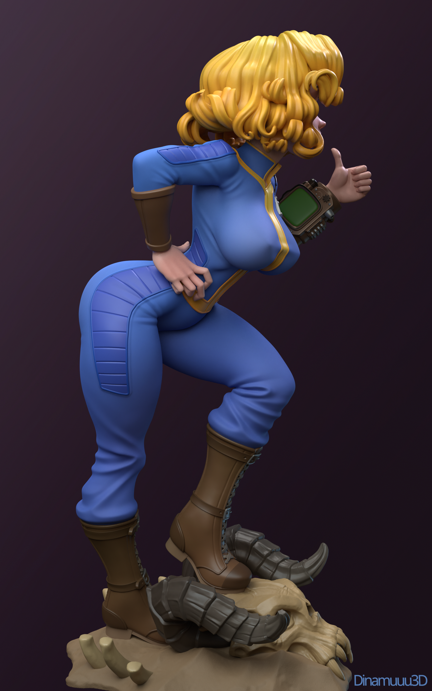 Vault Girl - Unassembled and  Unpainted Garage Kit - Model Deisgned by Azerama