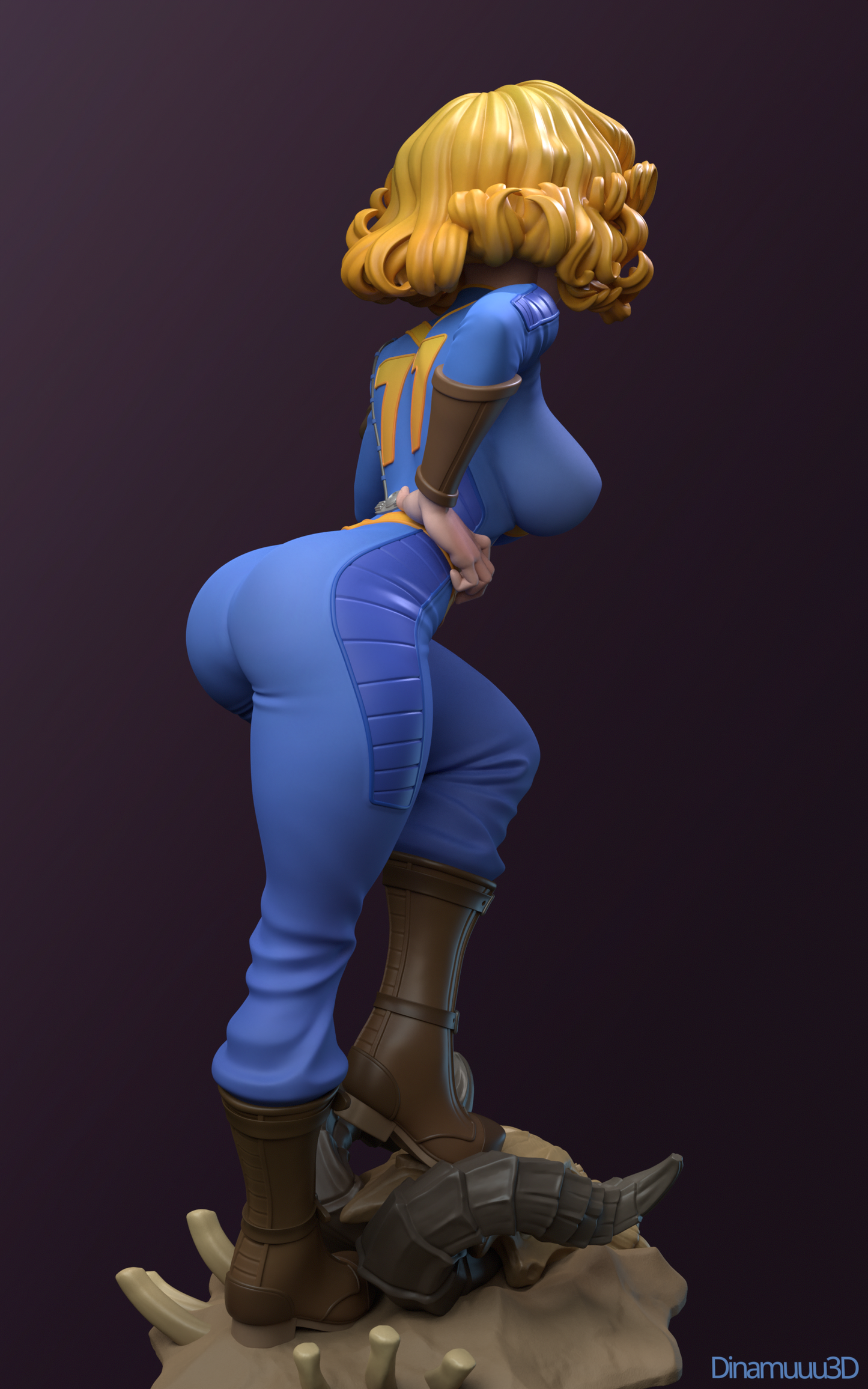 Vault Girl - Unassembled and  Unpainted Garage Kit - Model Deisgned by Azerama