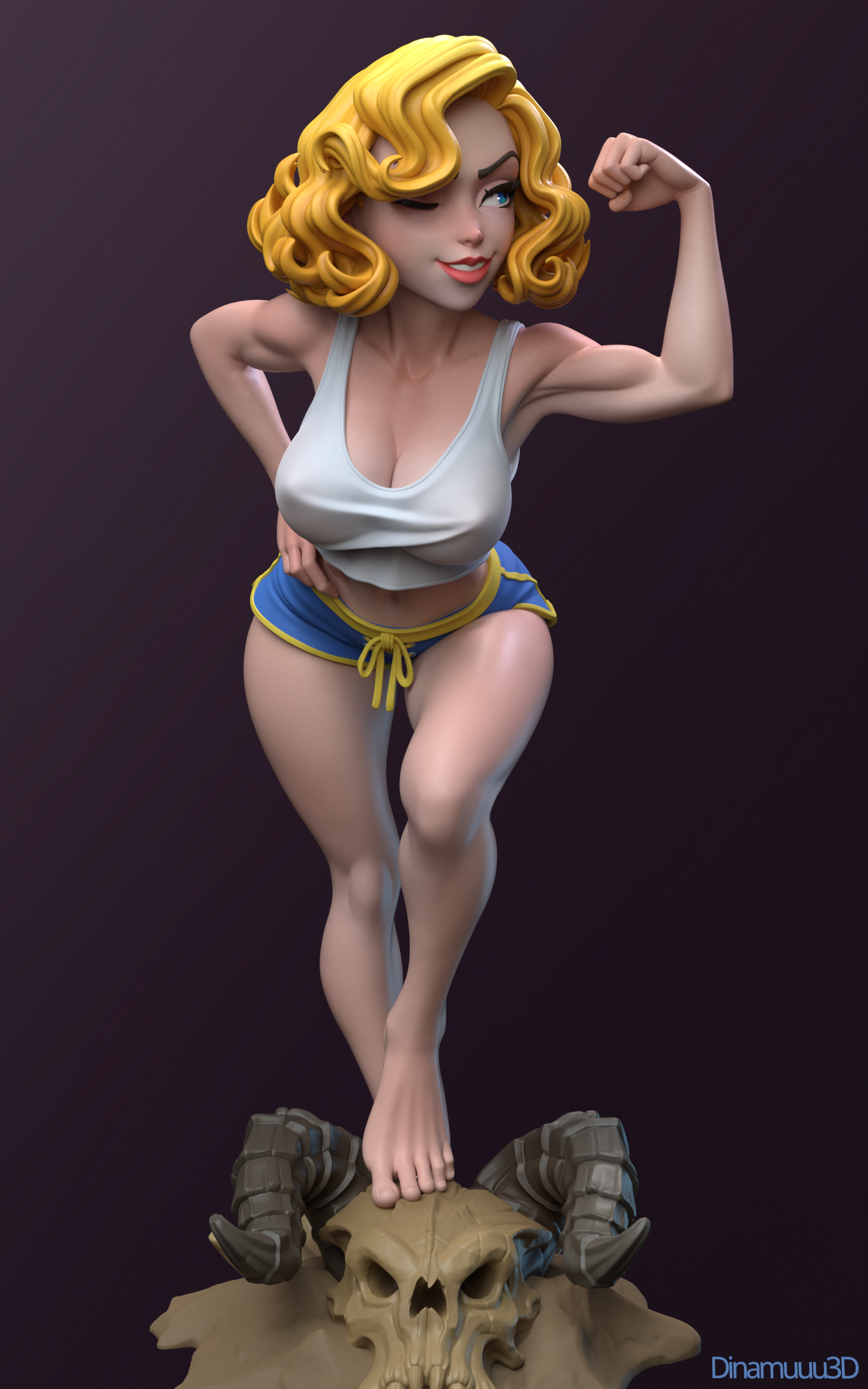 Vault Girl - Unassembled and  Unpainted Garage Kit - Model Deisgned by Azerama