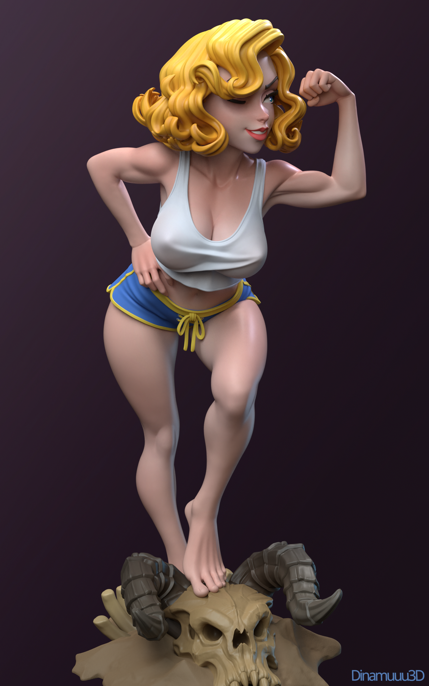 Vault Girl - Unassembled and  Unpainted Garage Kit - Model Deisgned by Azerama