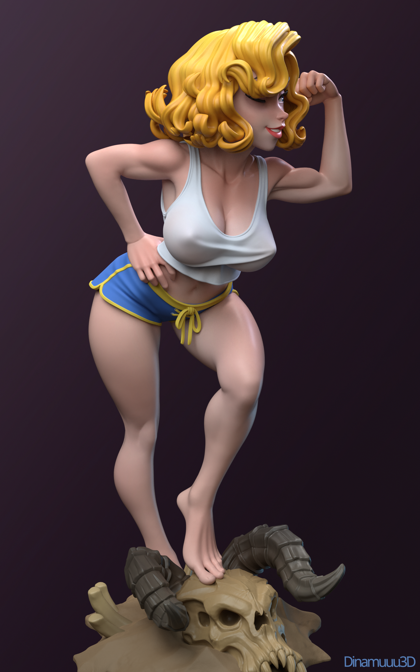Vault Girl - Unassembled and  Unpainted Garage Kit - Model Deisgned by Azerama