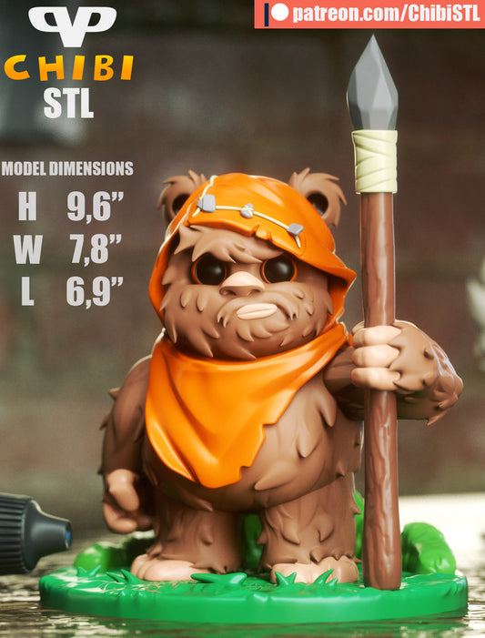 Ewok - Unassembled and Unpainted Garage Kit - Model Designed by ChibiSTL