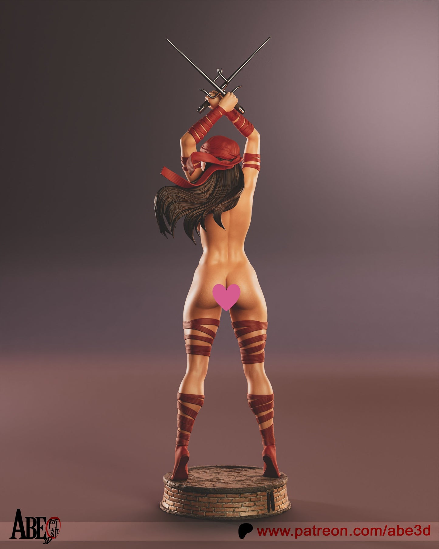 Elektra NSFW - Unassembled and Unpainted Garage Kit - Model Designed by Abe3d