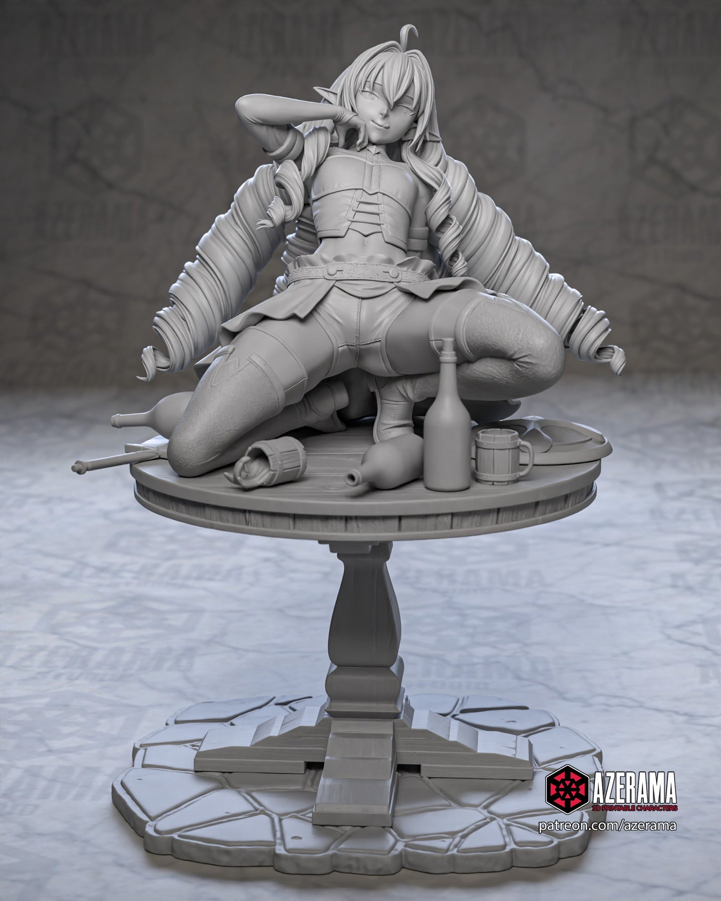 Elinalise - Unassembled and Unpainted Garage Kit - Model Designed by Azerama