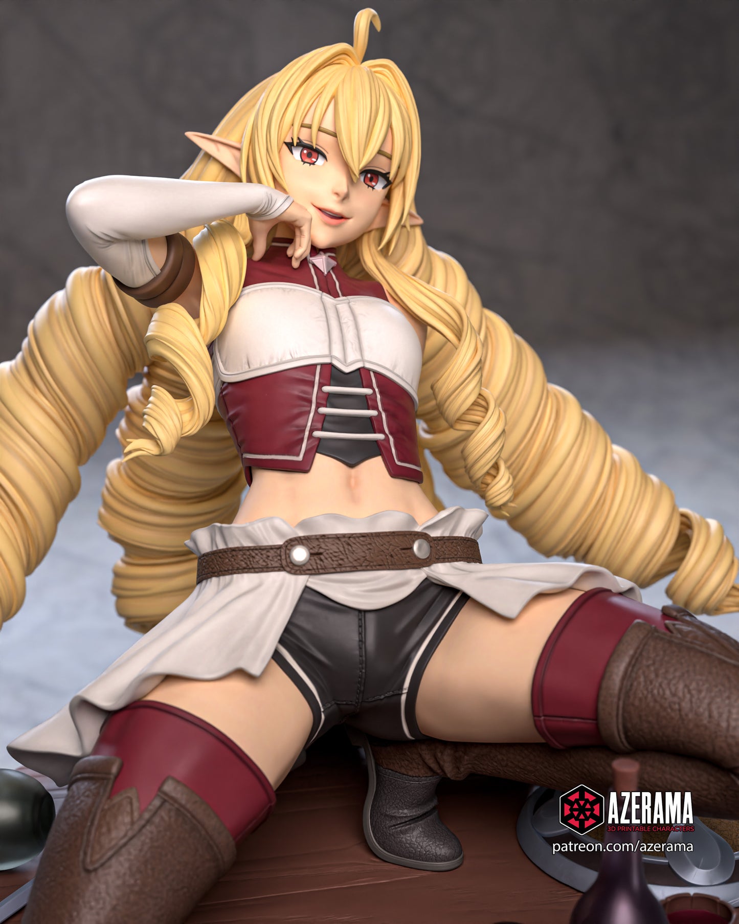Elinalise - Unassembled and Unpainted Garage Kit - Model Designed by Azerama
