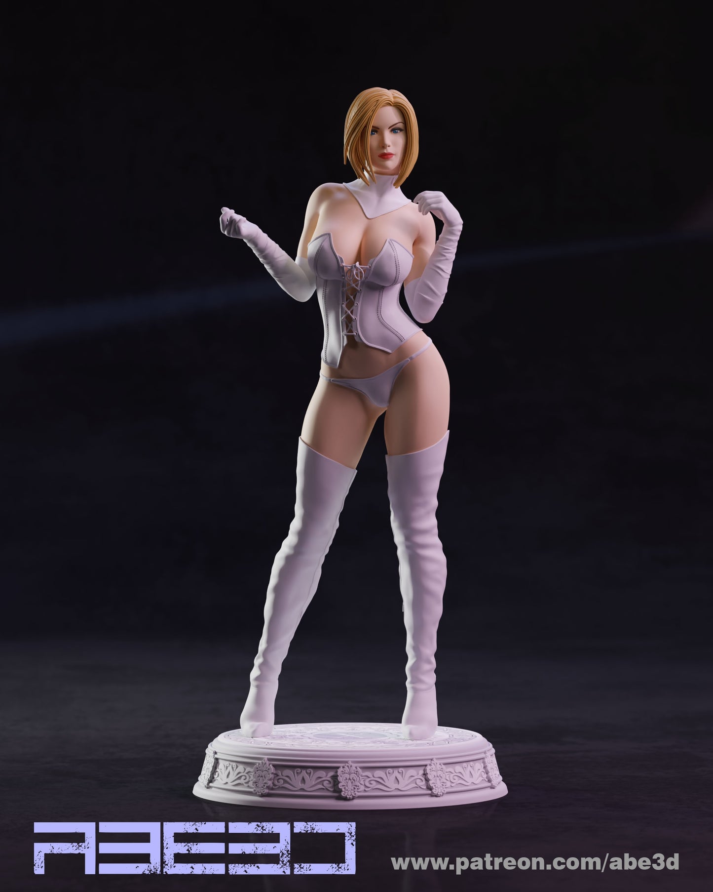 Emma - Unassembled and Unpainted Garage Kit - Model Designed by Abe3d (VARIANT PARTS INCLUDED)