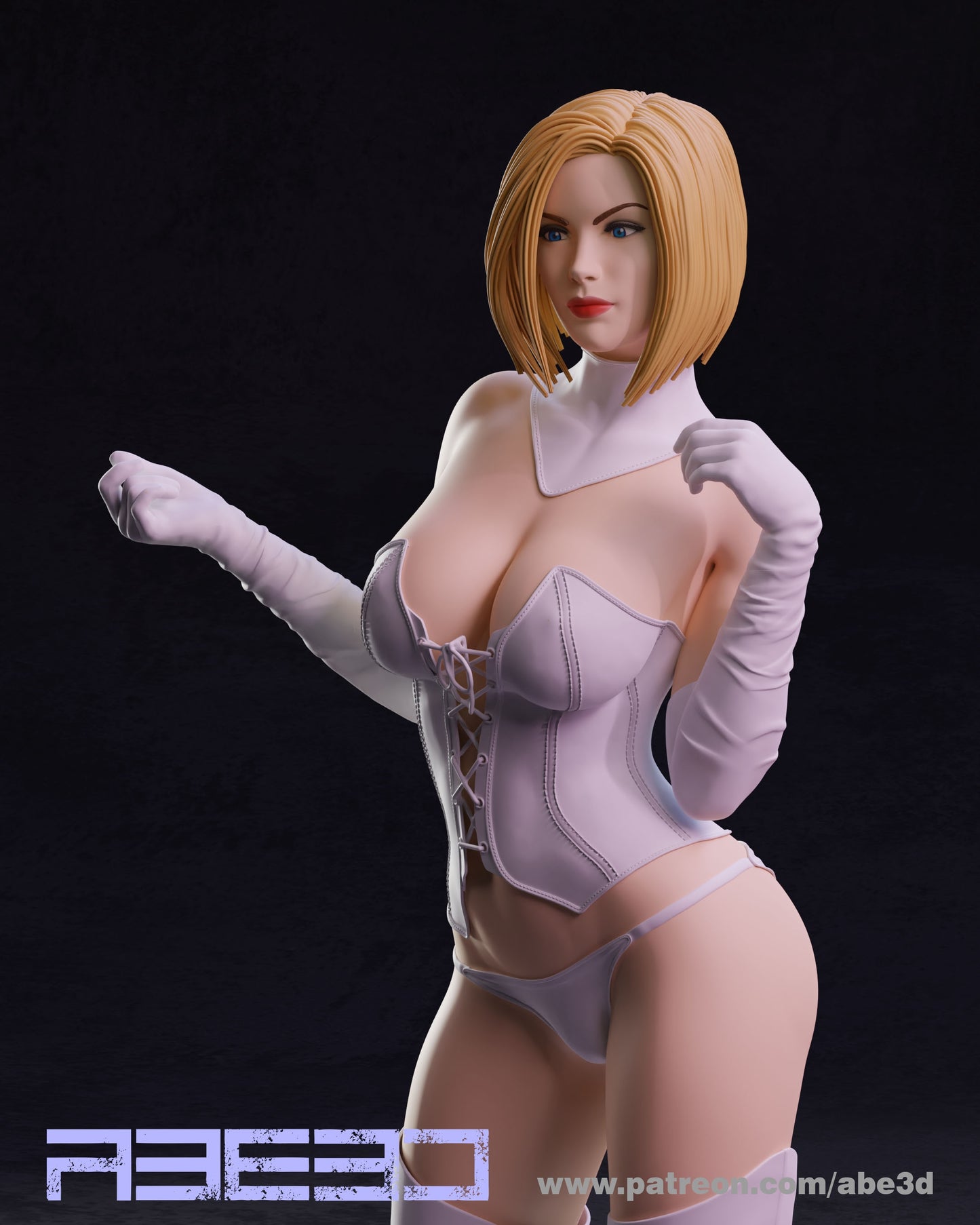 Emma - Unassembled and Unpainted Garage Kit - Model Designed by Abe3d (VARIANT PARTS INCLUDED)