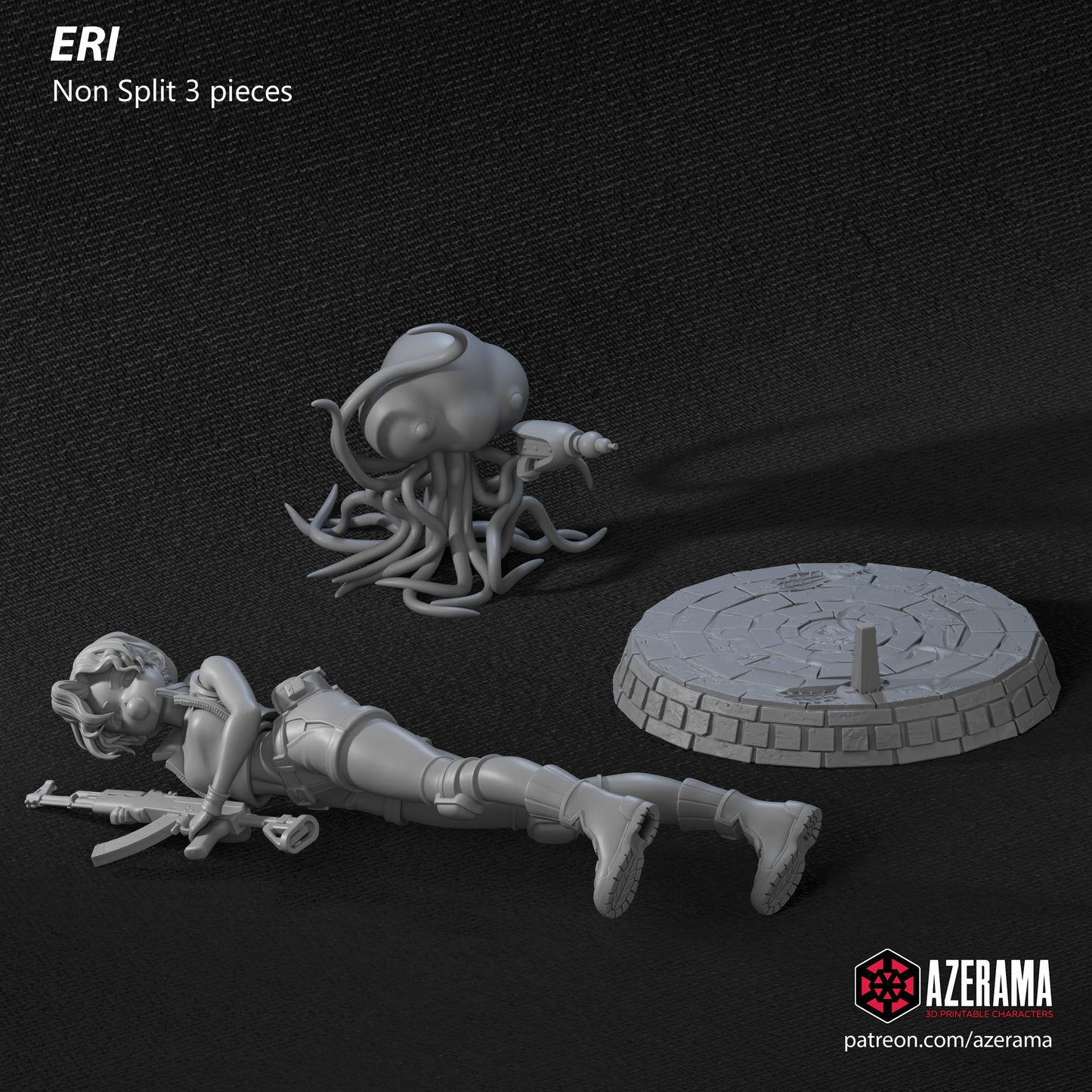 Eri - Unassembled and Unpainted Garage Kit - Model Designed by Azerama