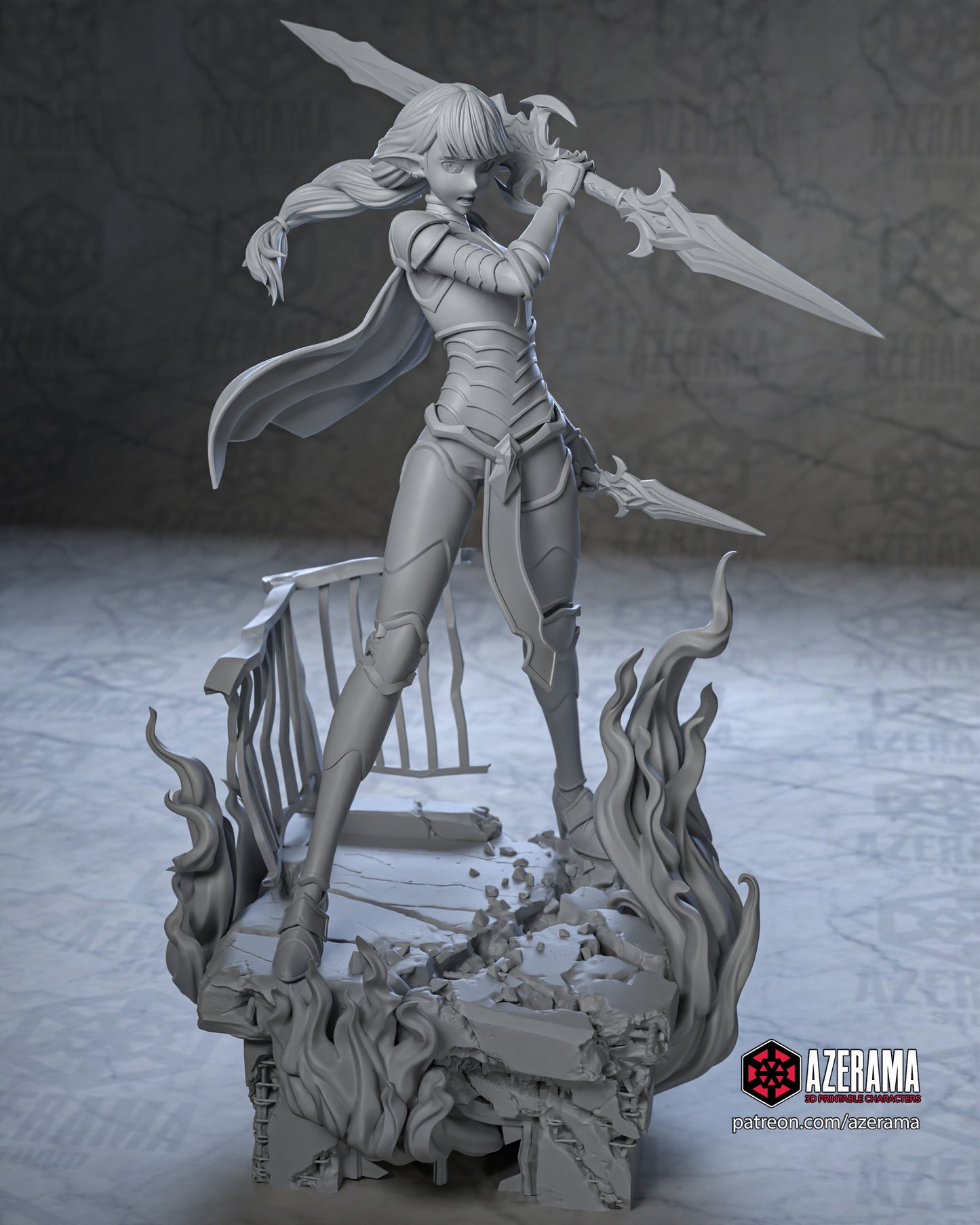 Esil - Unassembled and Unpainted Garage Kit - Model Designed by Azerama