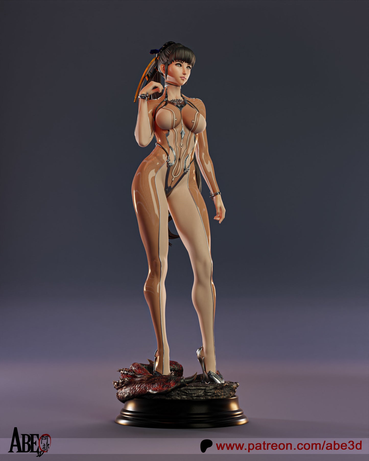 Eve Skin Suit (SWORD INCLUDED) - Unassembled and Unpainted Garage Kit - Model Designed by Abe3d