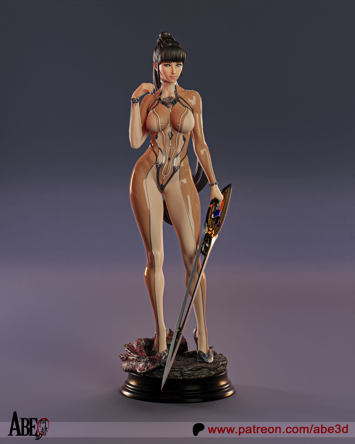 Eve Skin Suit (SWORD INCLUDED) - Unassembled and Unpainted Garage Kit - Model Designed by Abe3d