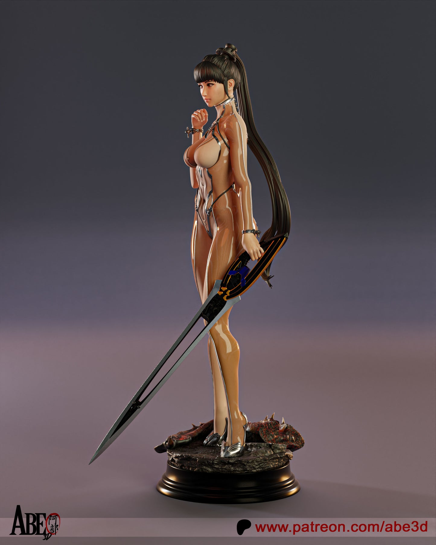 Eve Skin Suit (SWORD INCLUDED) - Unassembled and Unpainted Garage Kit - Model Designed by Abe3d