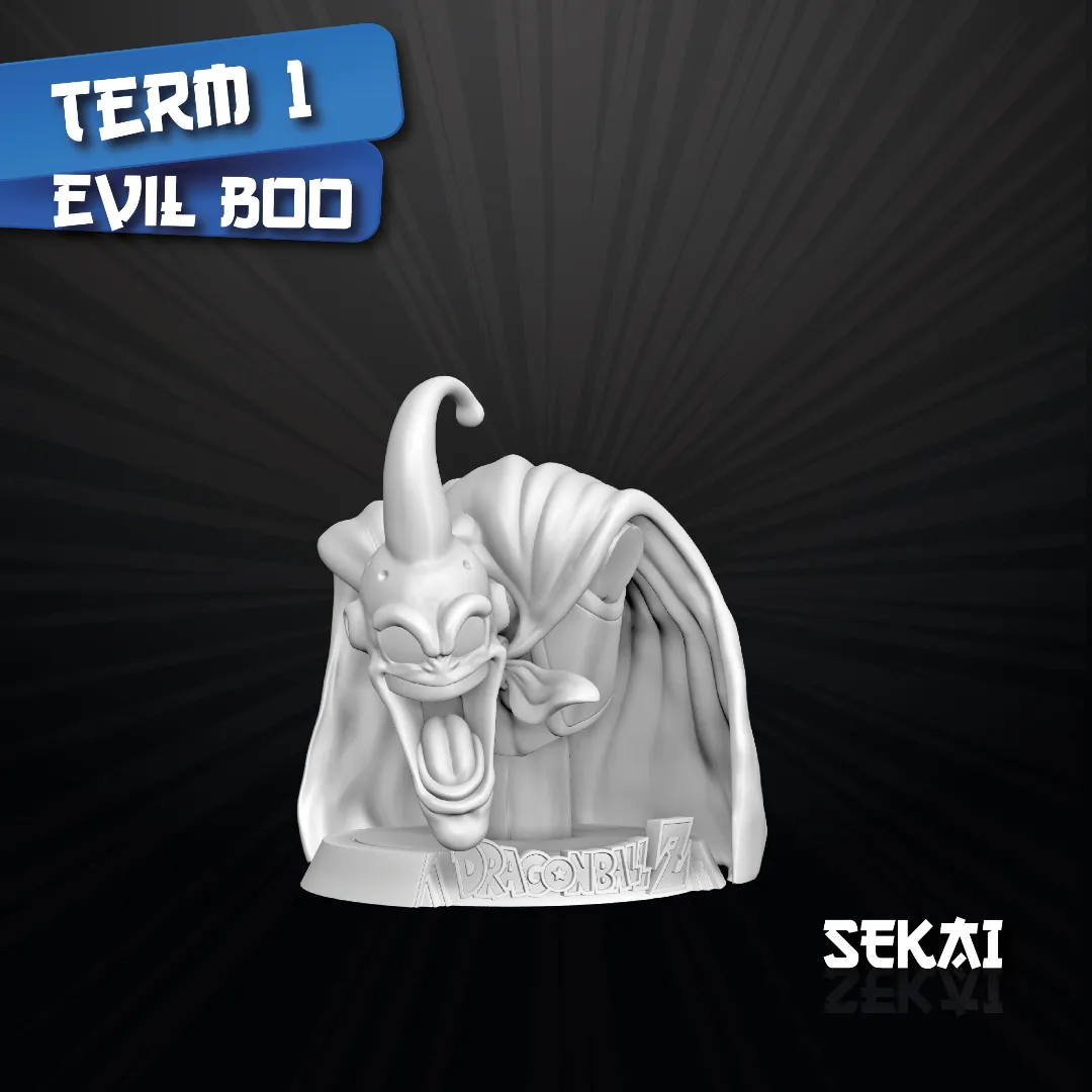 Evil Buu - Unassembled and Unpainted Garage Kit - Model Designed by Sekai3D