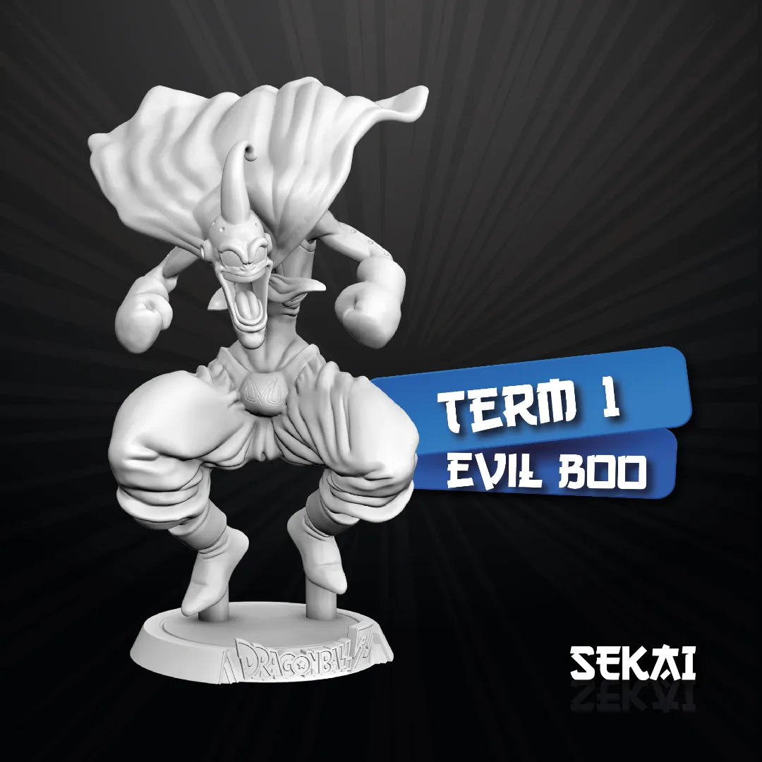 Evil Buu - Unassembled and Unpainted Garage Kit - Model Designed by Sekai3D