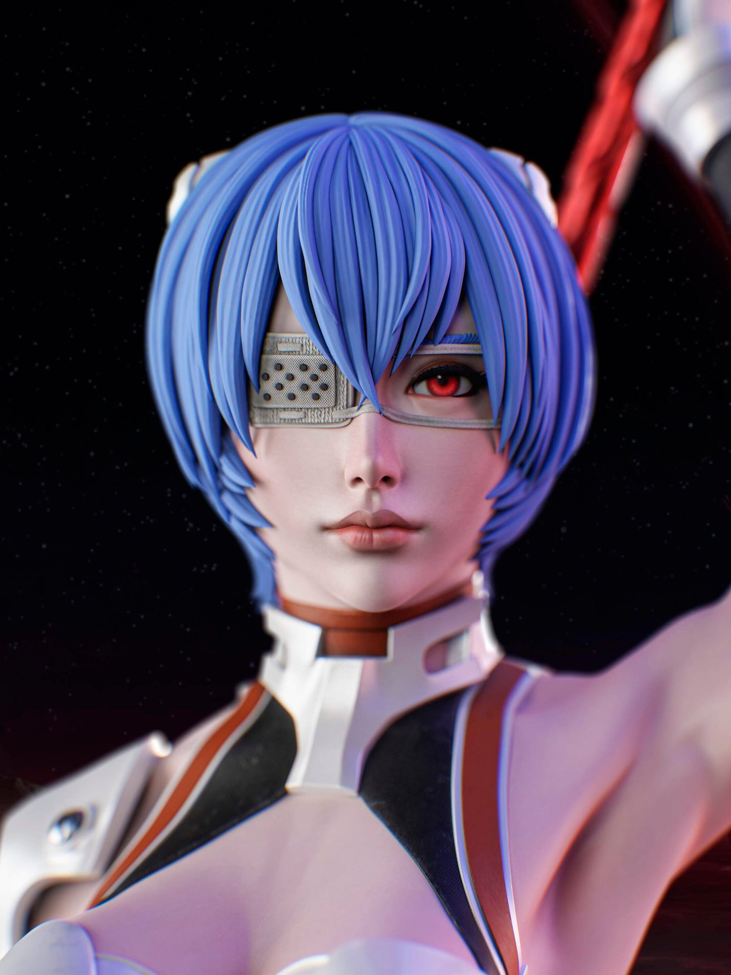 Rei NSFW (HEAD VARIANT INCLUDED) - Unassembled and Unpainted Garage Kit - Model Designed by Abe3D/Dangelo